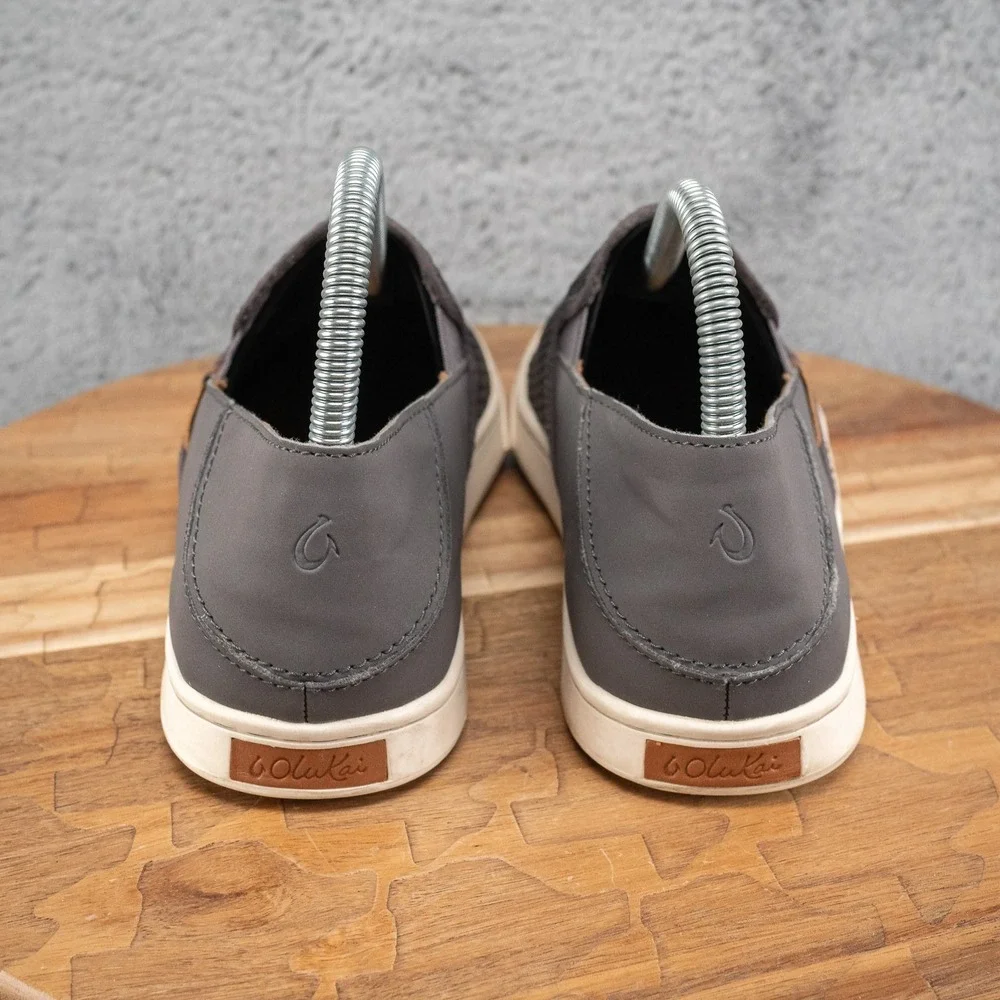 Women's OluKai Pehuea Slip-On Sneakers in color Pavement Size 8 MSRP: $100